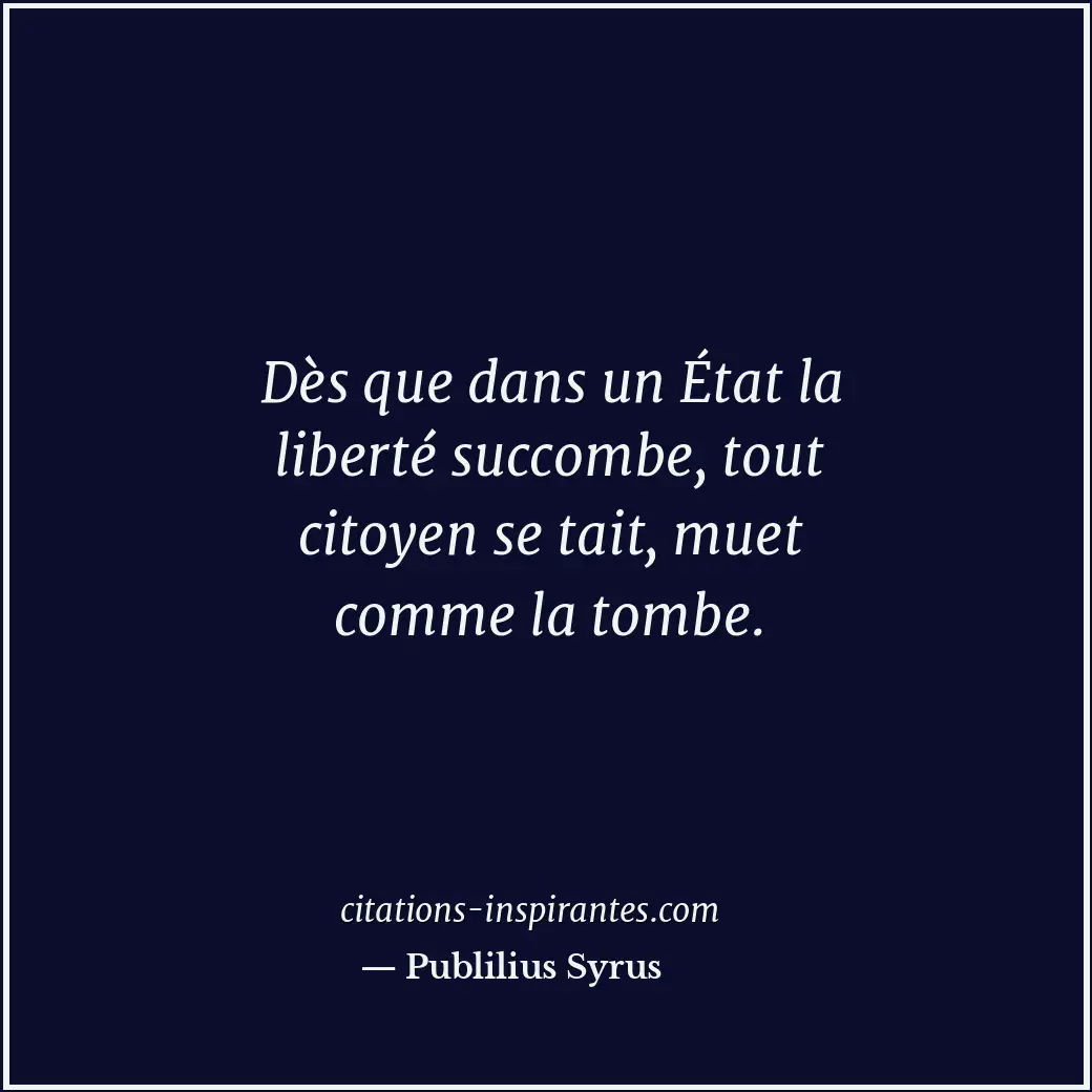 Citation de Publilius Syrus