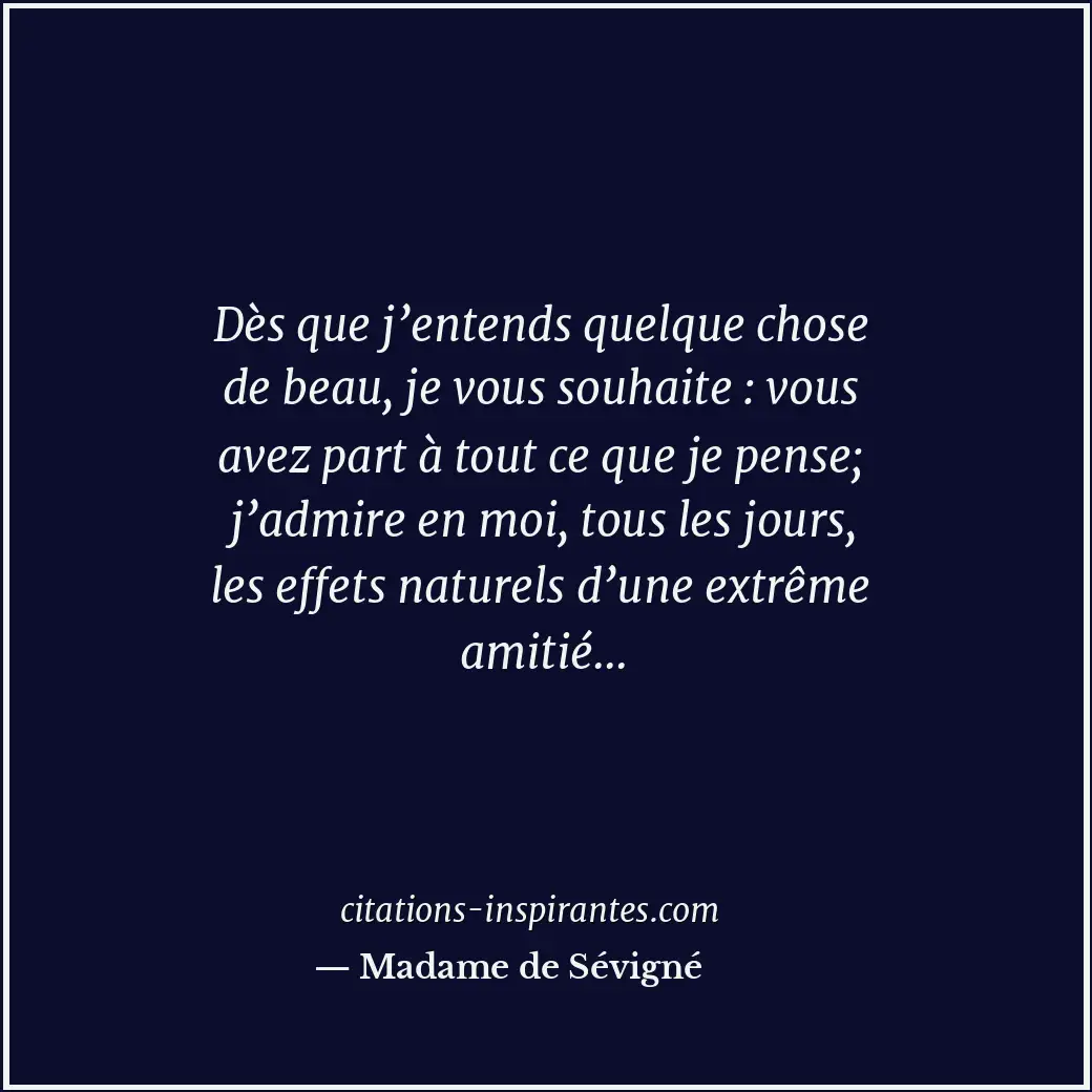 Citation de Madame de Sévigné