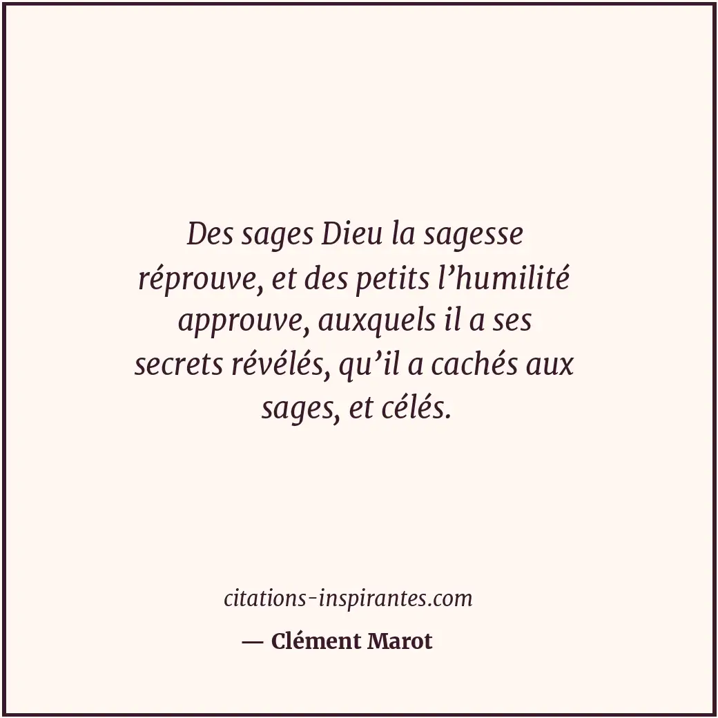 Citation de Clément Marot