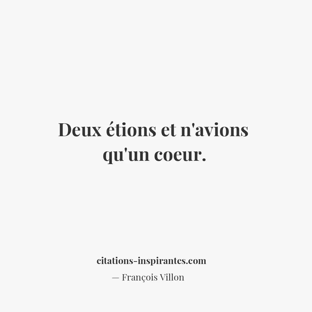 Citation de François Villon