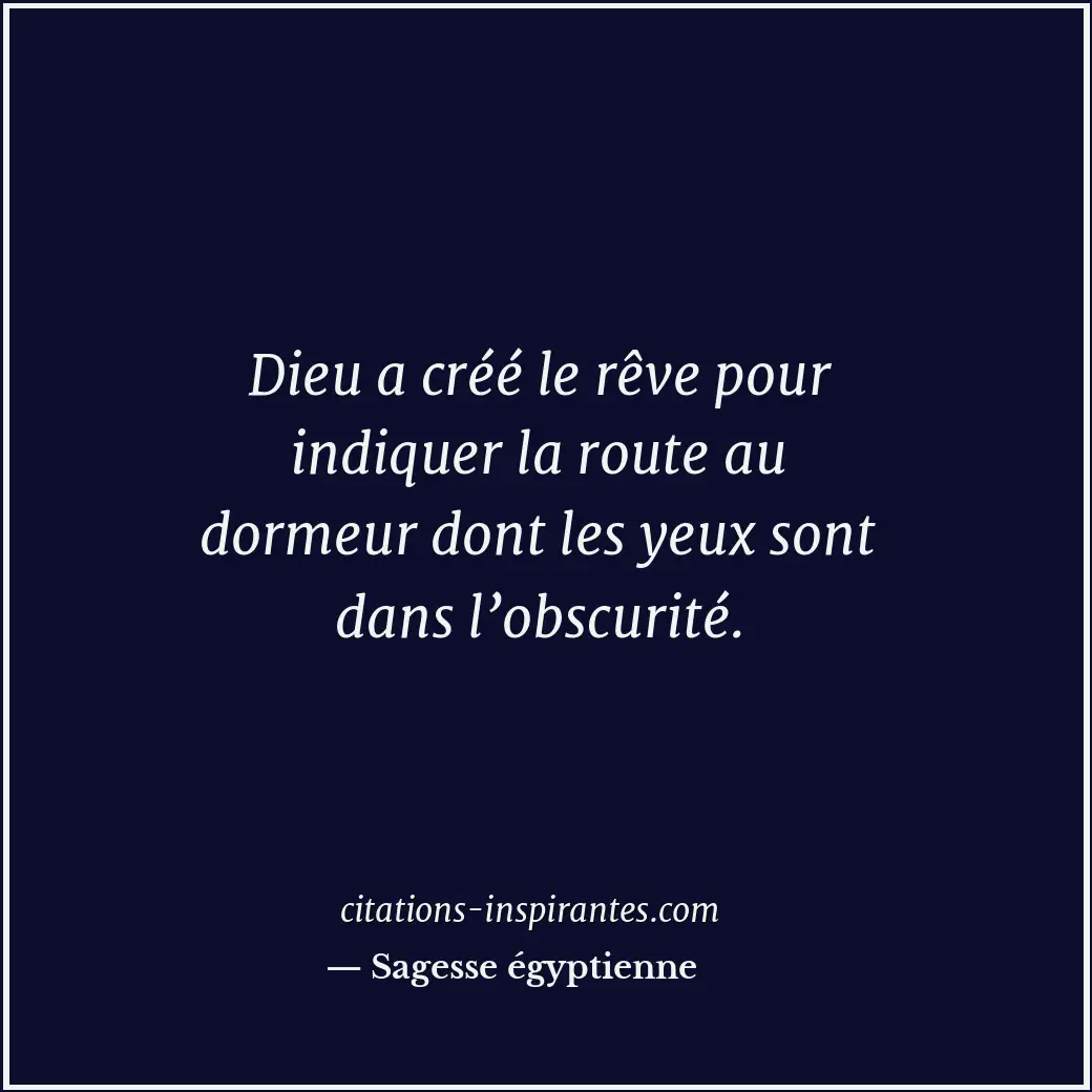 Citation de Sagesse égyptienne