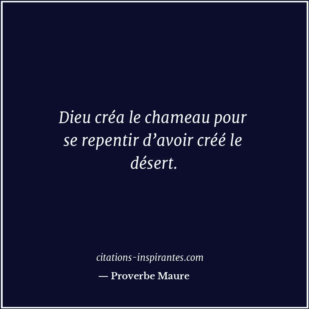 Citation de Proverbe Maure