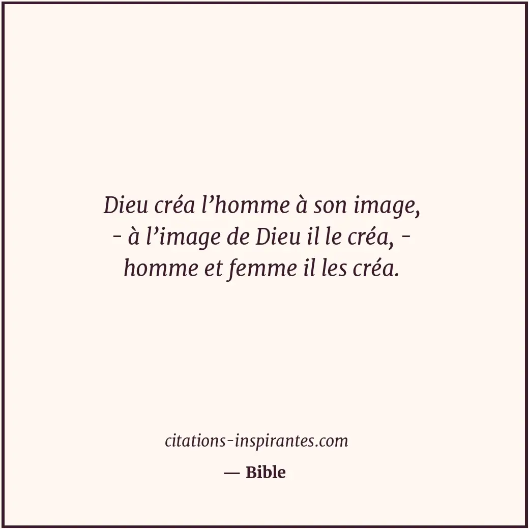 Citation de Bible