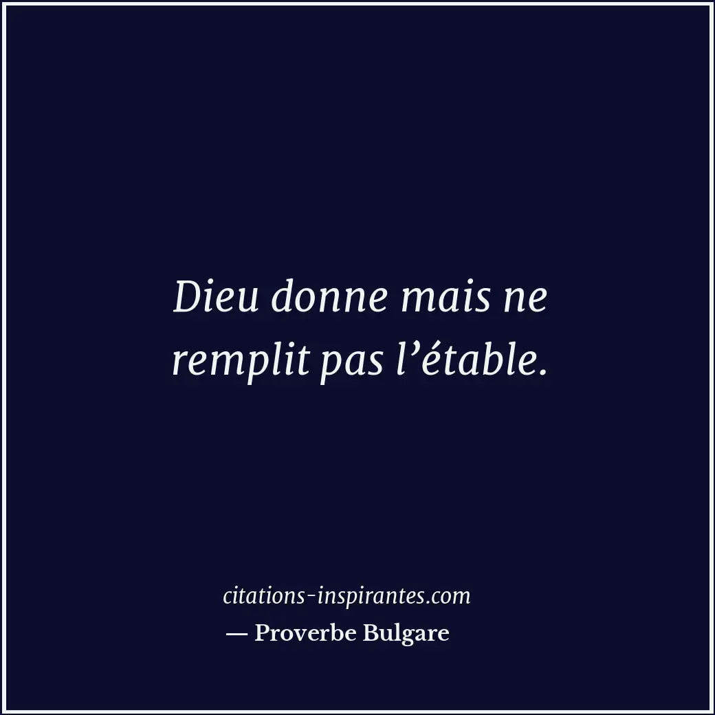 Citation de Proverbe Bulgare