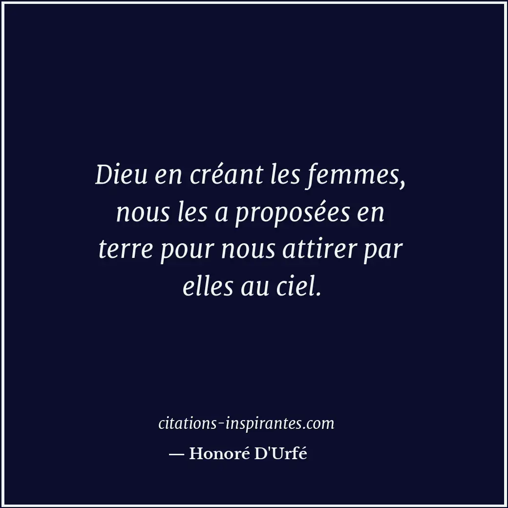 Citation de Honoré D'Urfé