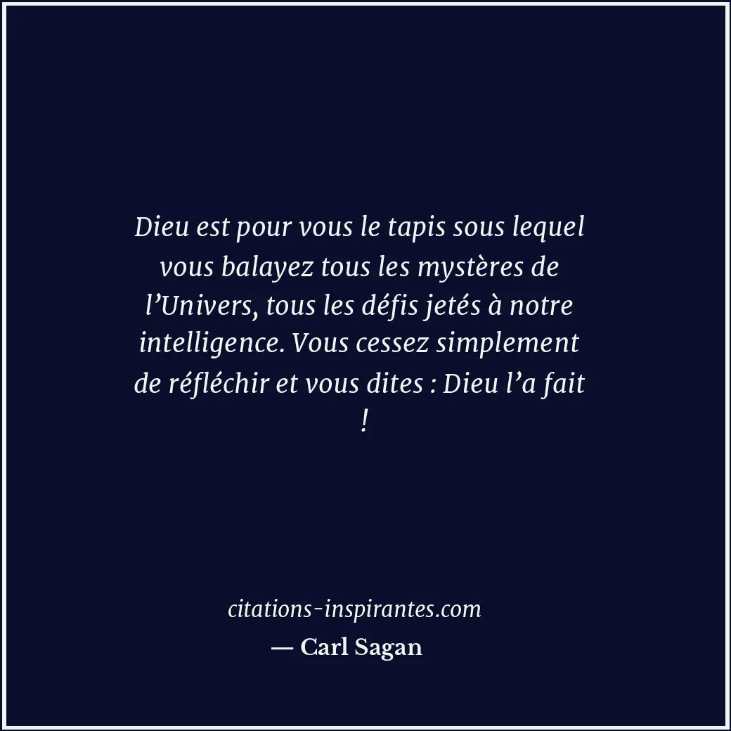Citation de Carl Sagan