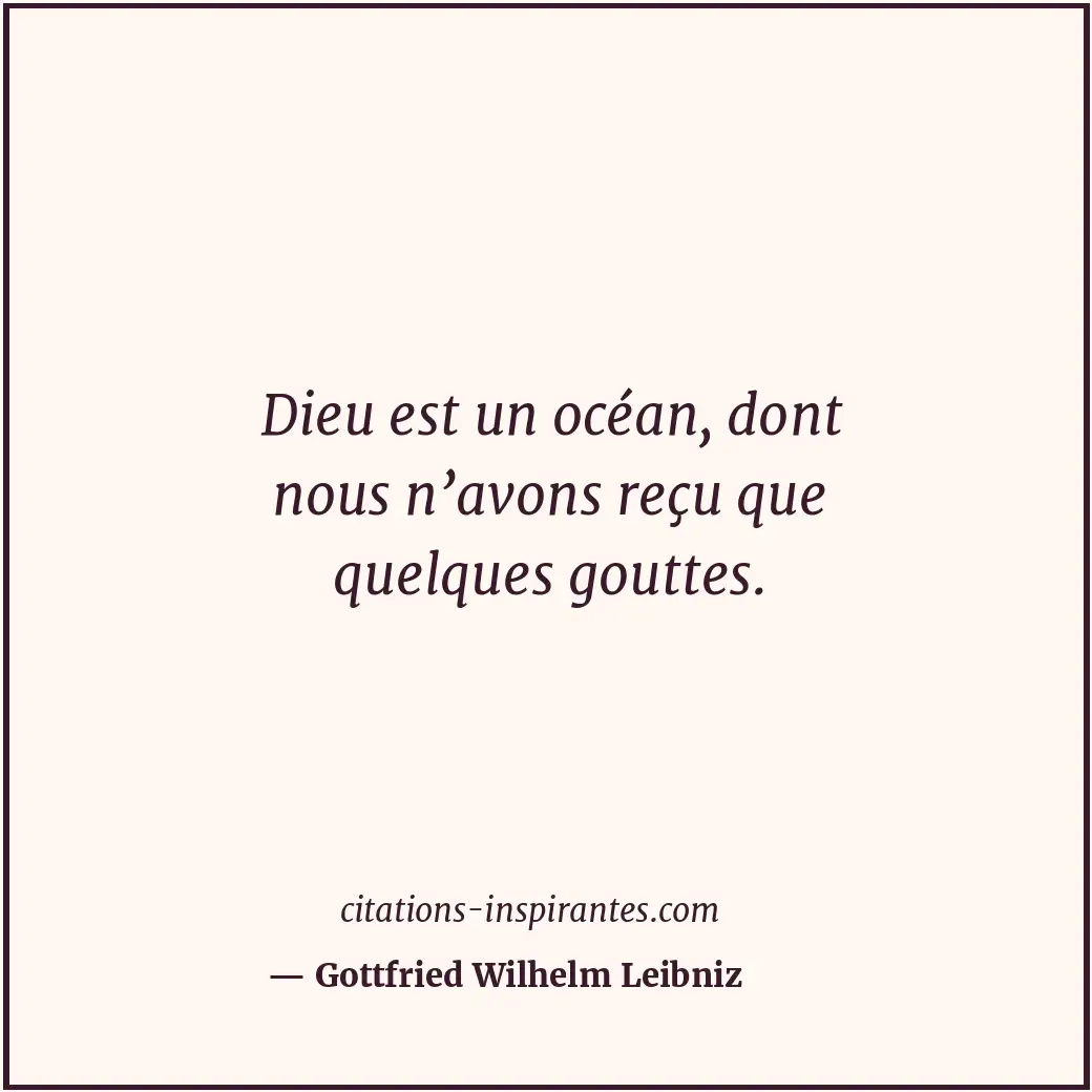Citation de Gottfried Wilhelm Leibniz