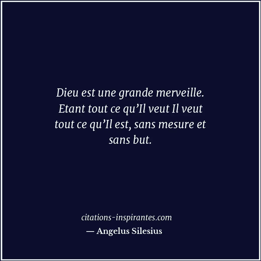 Citation de Angelus Silesius