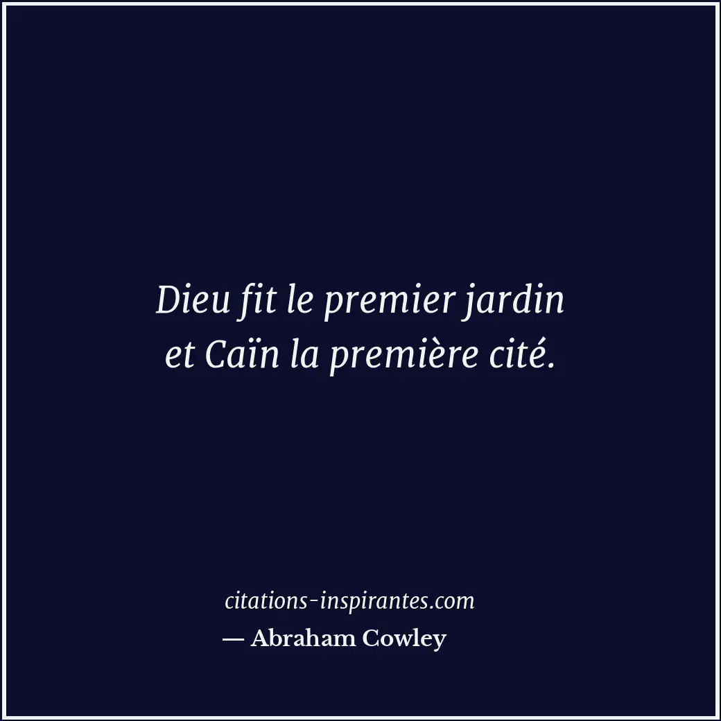 Citation de Abraham Cowley
