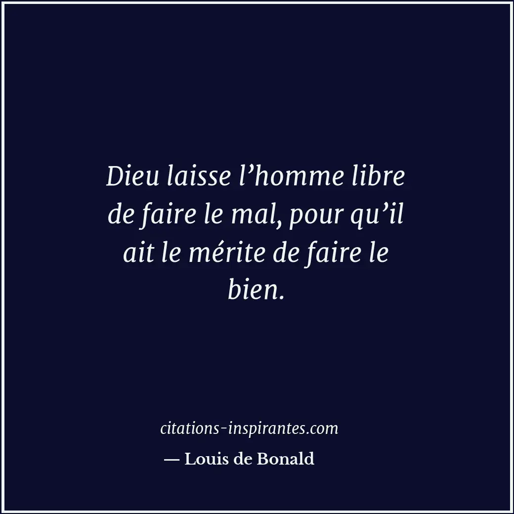 Citation de Louis de Bonald