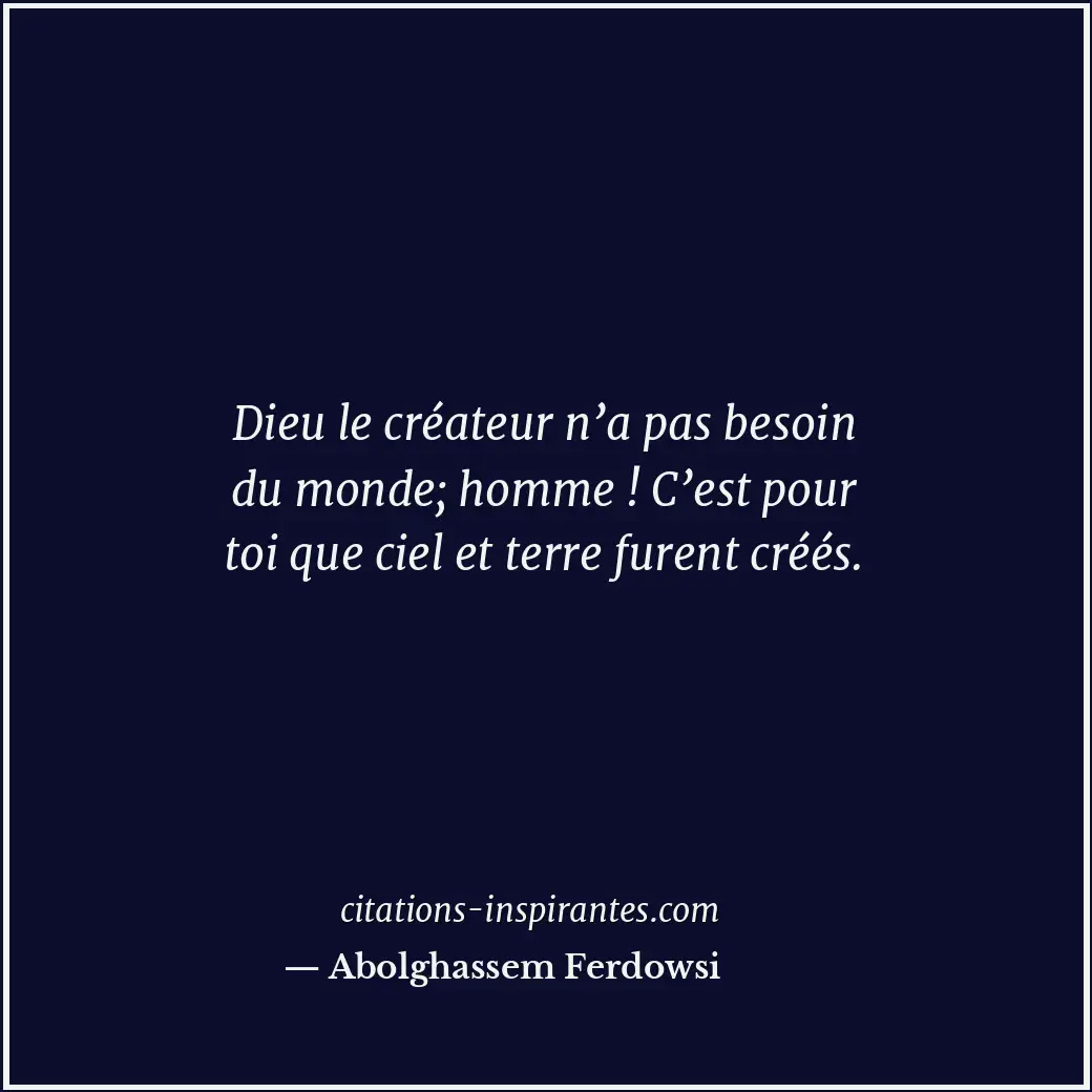 Citation de Abolghassem Ferdowsi