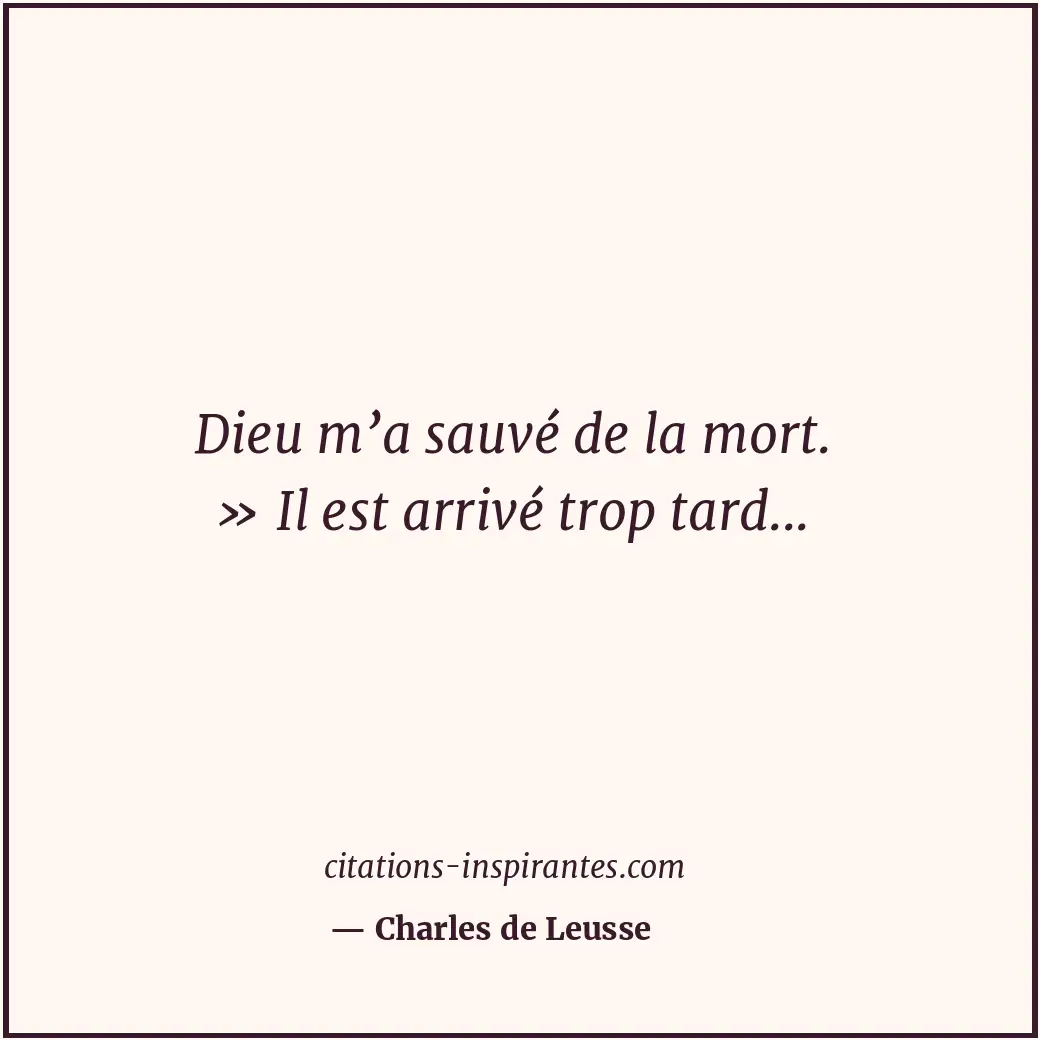 Citation de Charles de Leusse