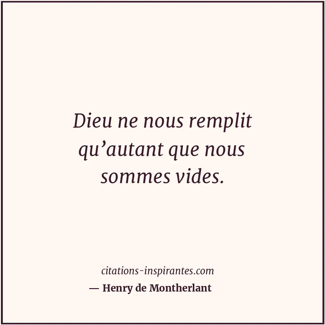 Citation de Henry de Montherlant