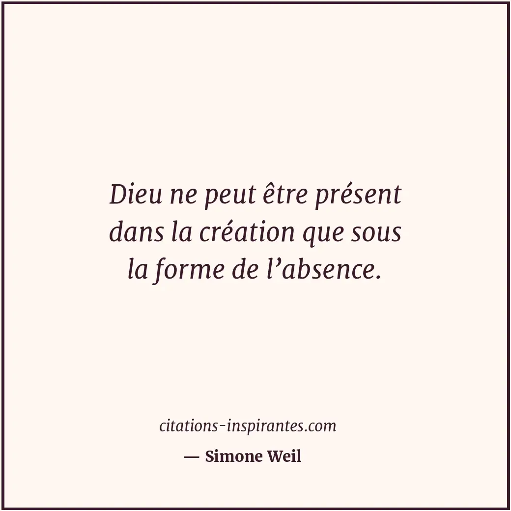 Citation de Simone Weil