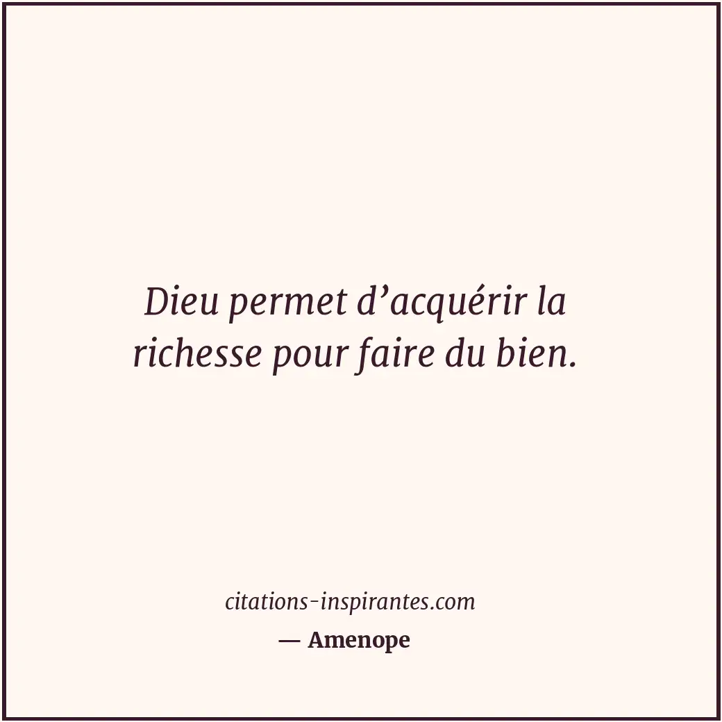 Citation de Amenope
