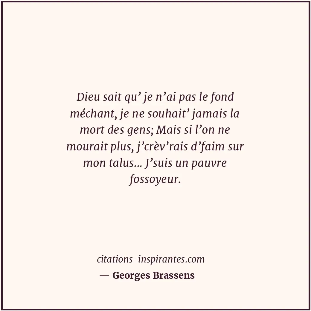Citation de Georges Brassens