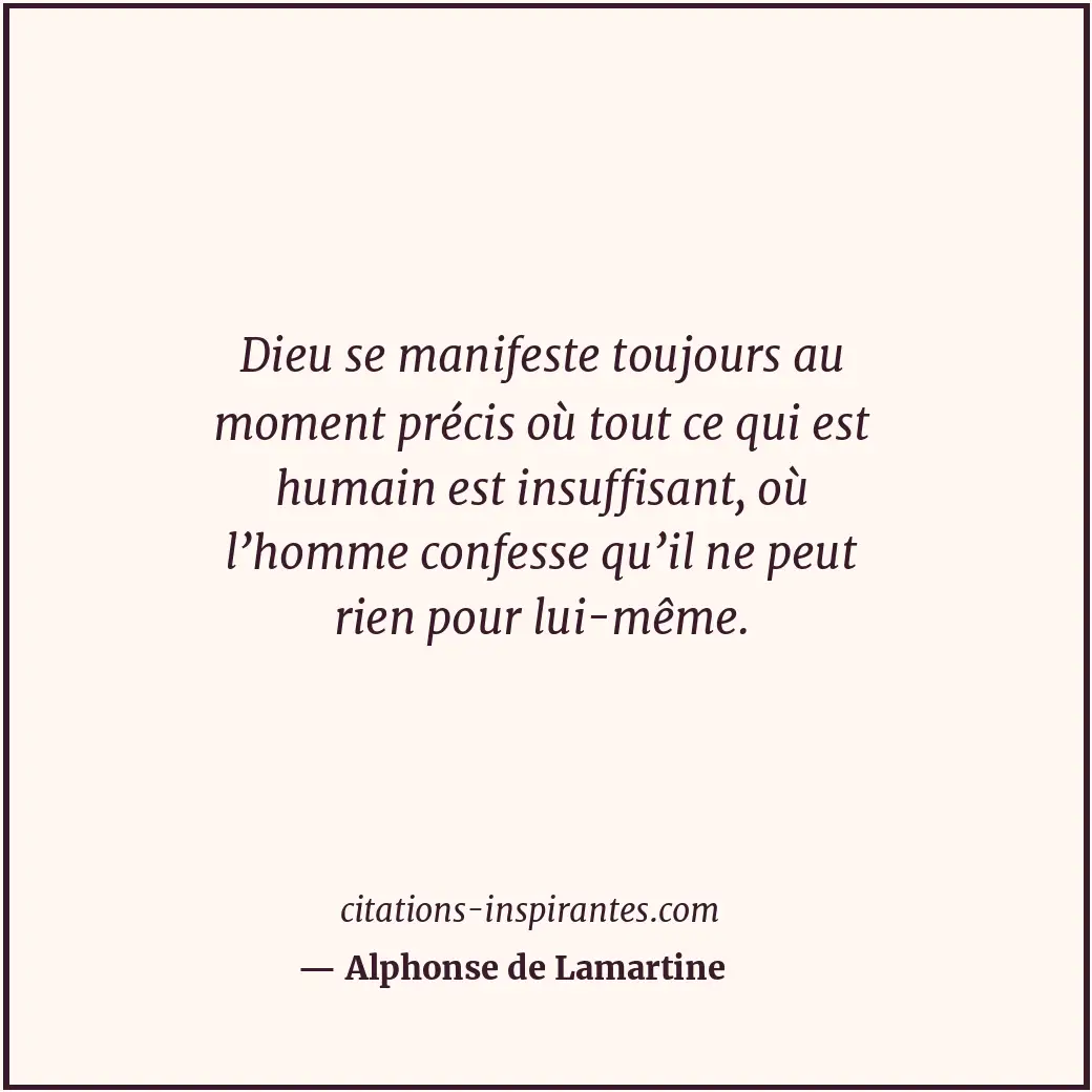 Citation de Alphonse de Lamartine