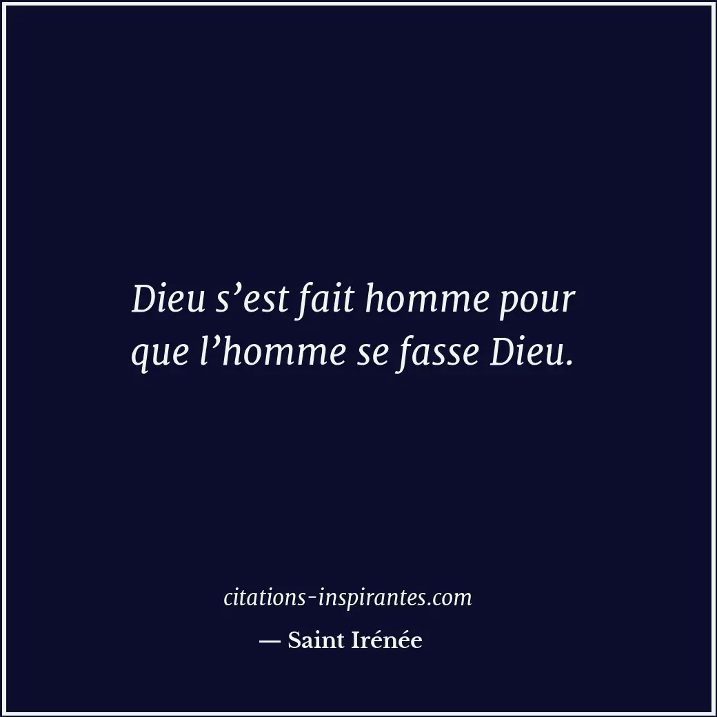 Citation de Saint Irénée