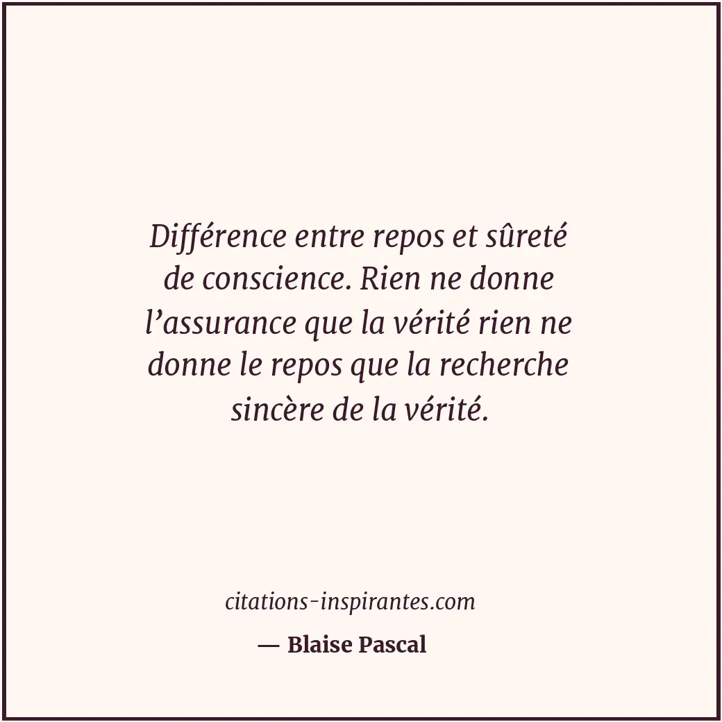 Citation de Blaise Pascal