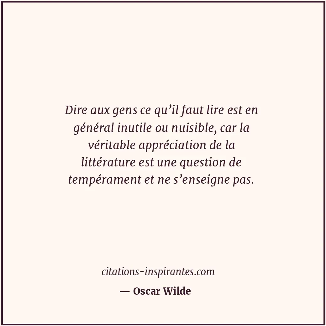 Citation de Oscar Wilde