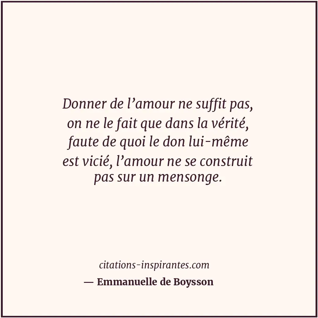 Citation de Emmanuelle de Boysson