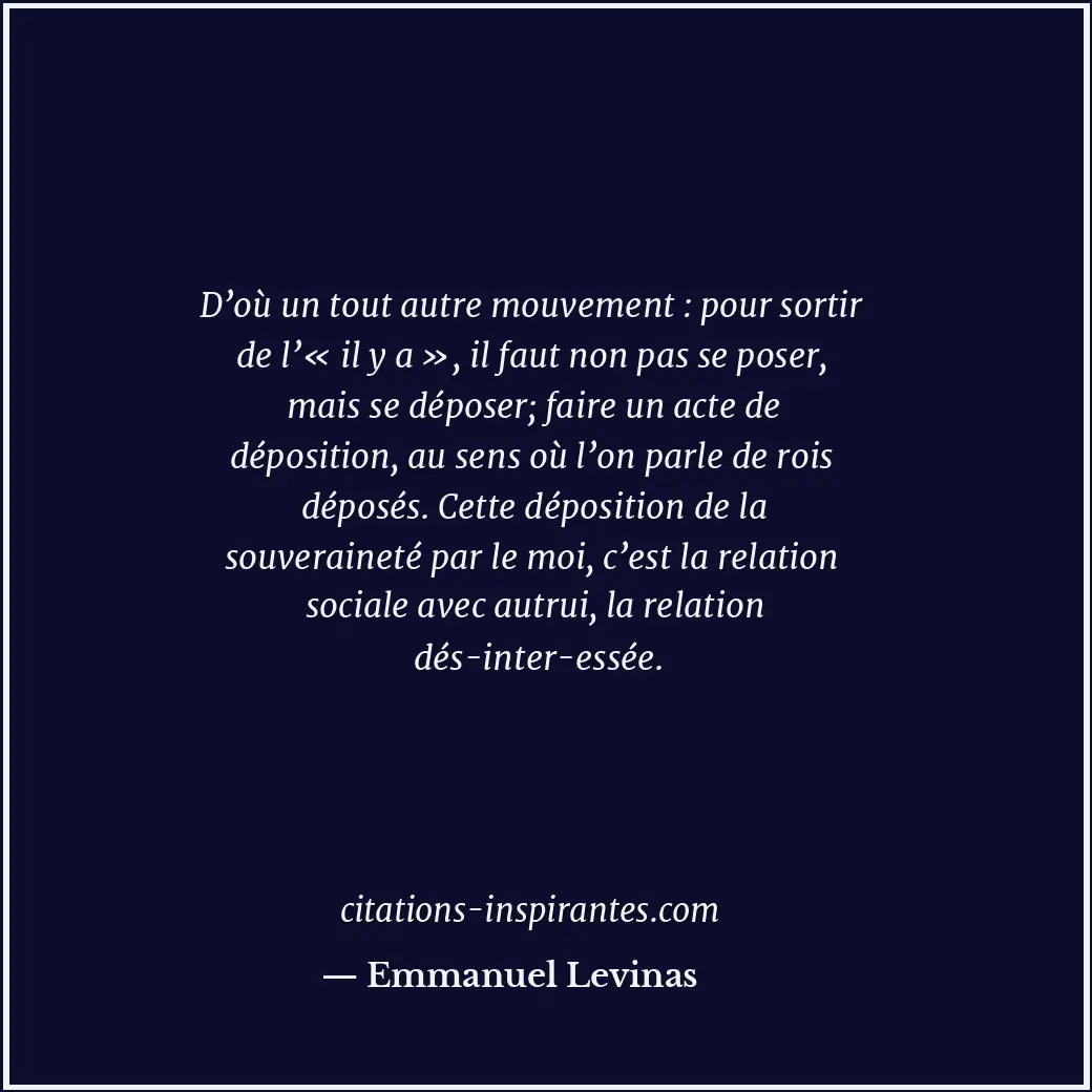 Citation de Emmanuel Levinas