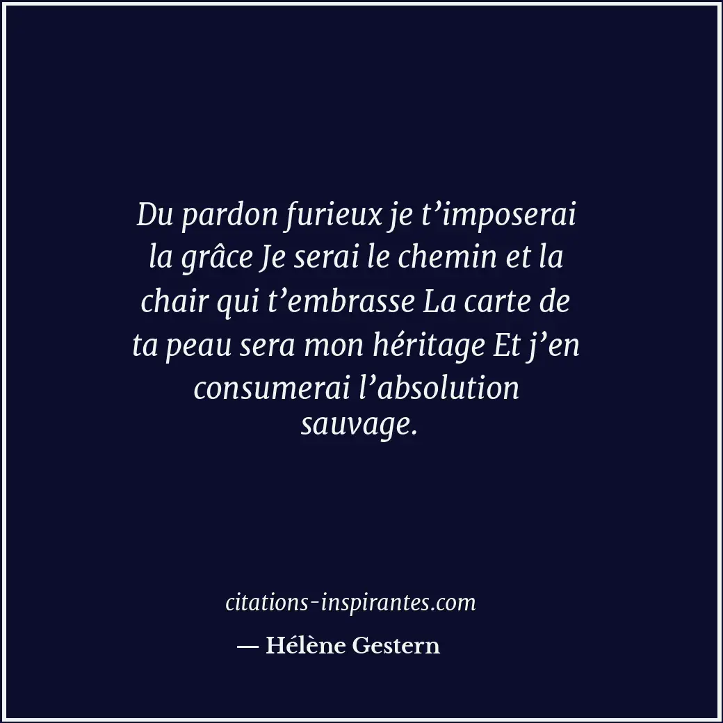 Citation de Hélène Gestern