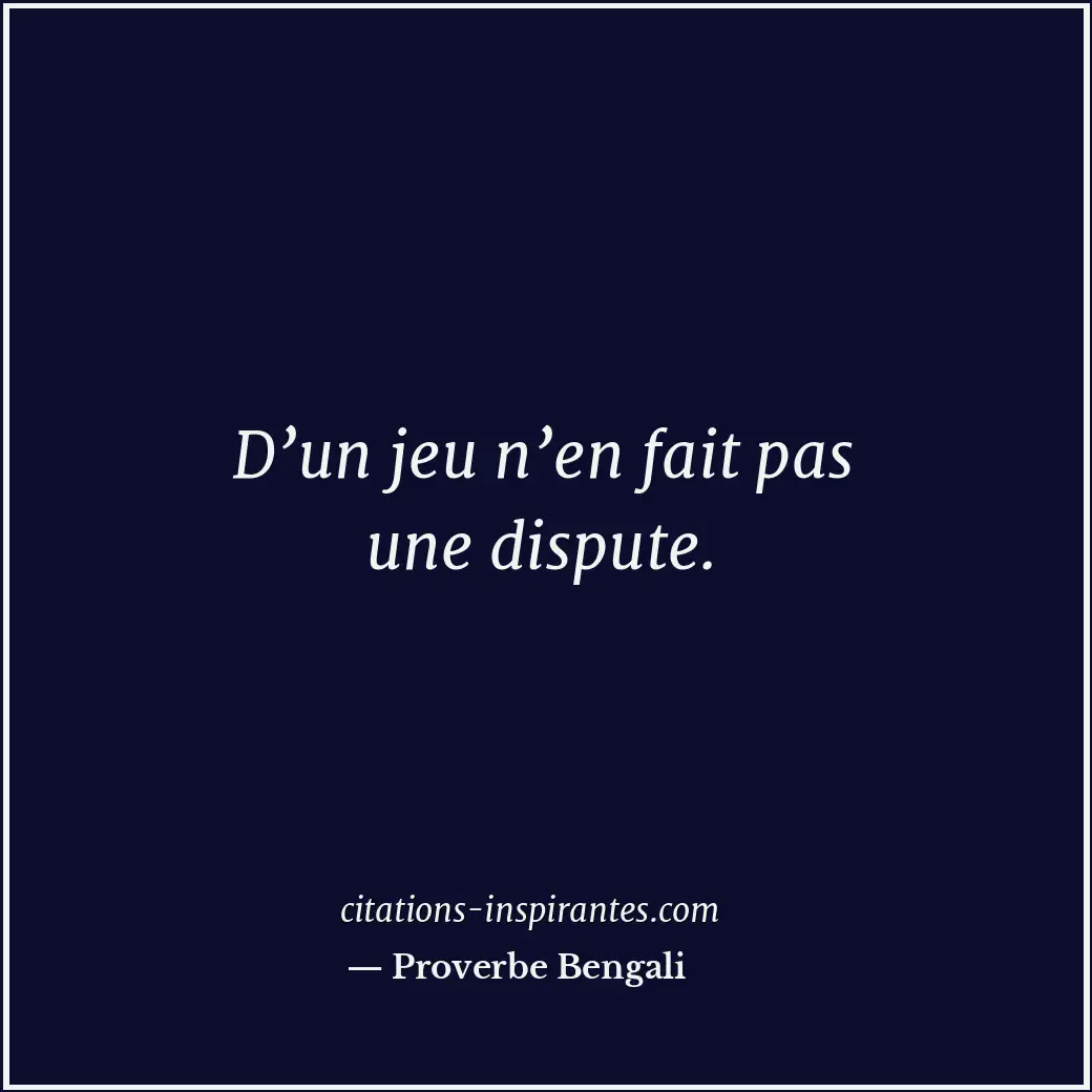 Citation de Proverbe Bengali