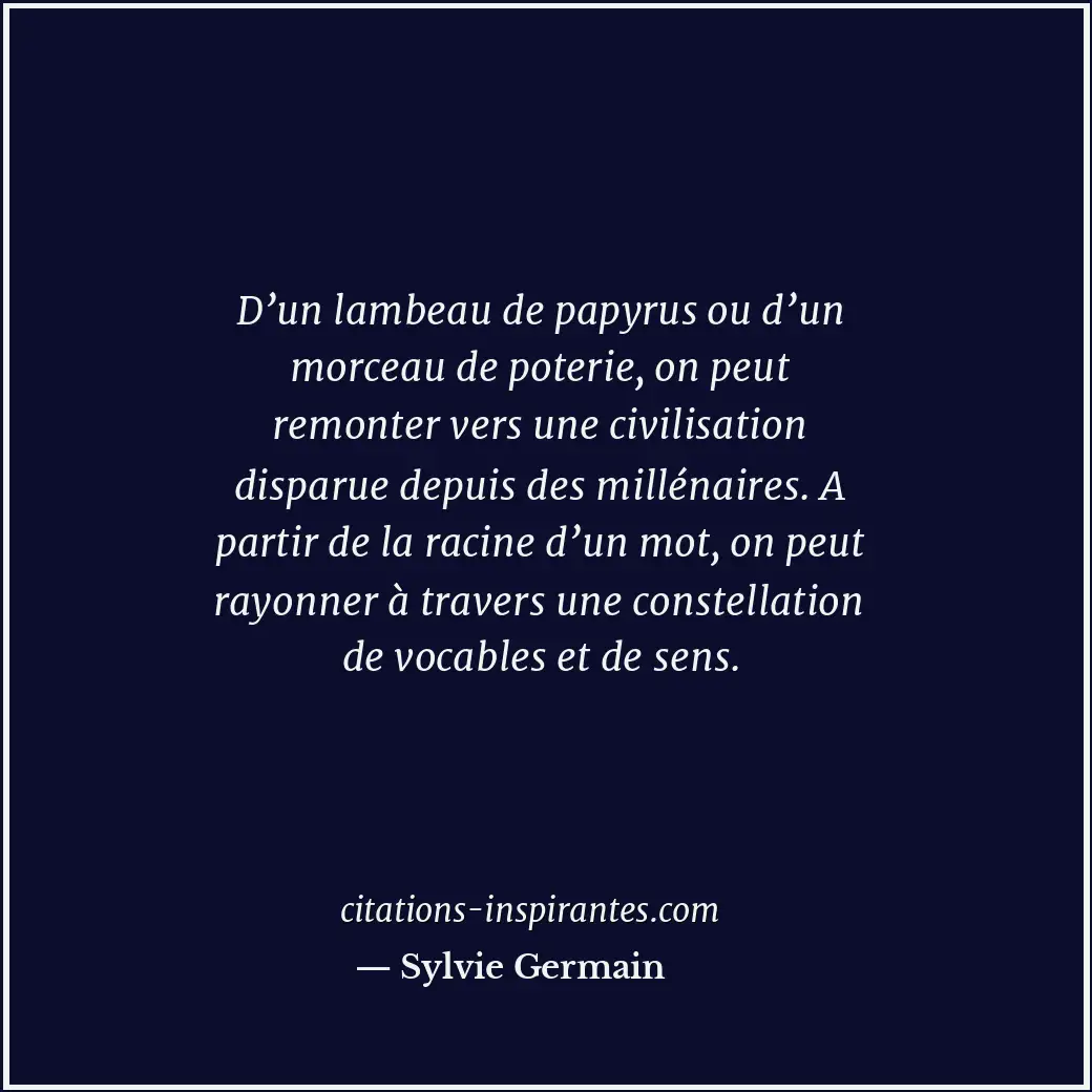 Citation de Sylvie Germain
