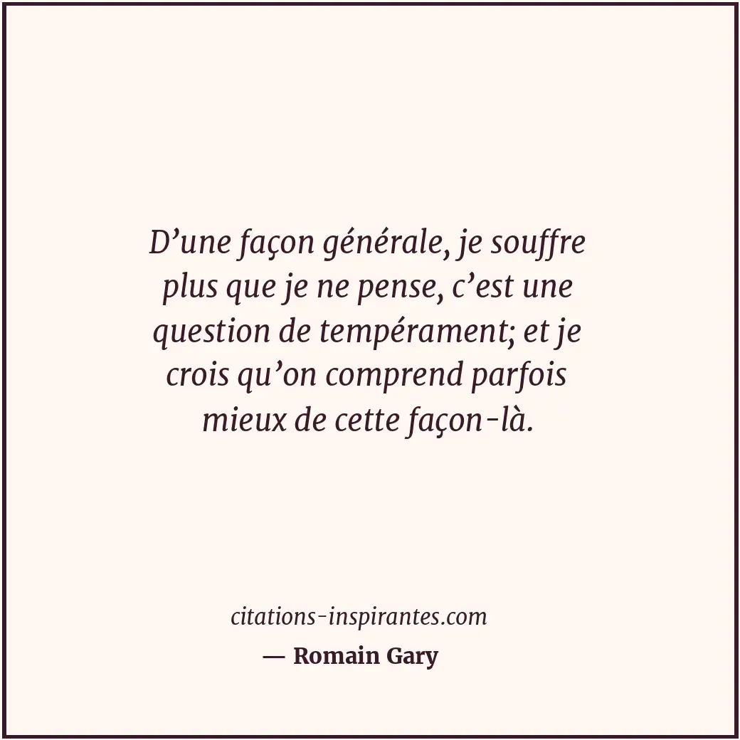 Citation de Romain Gary