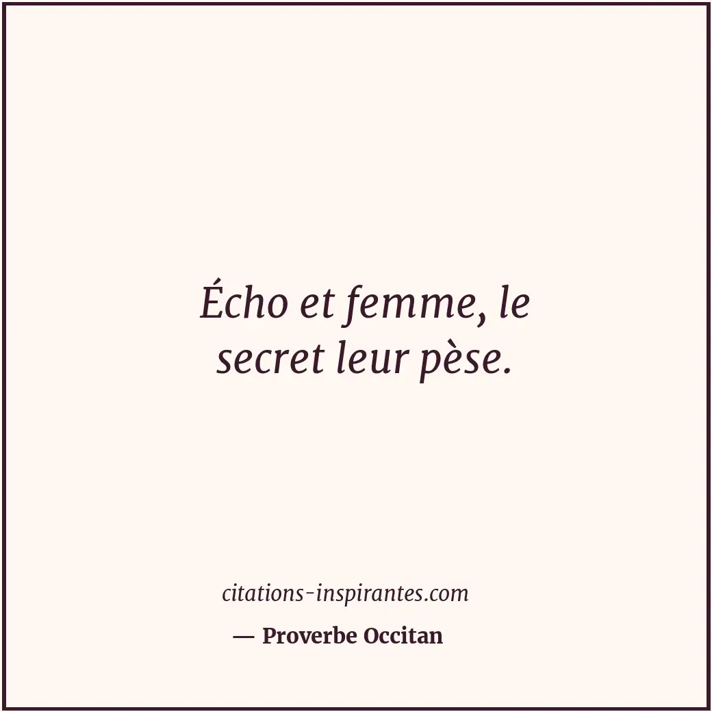 Citation de Proverbe Occitan