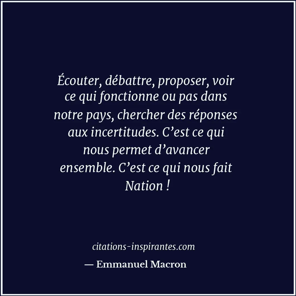 Citation de Emmanuel Macron