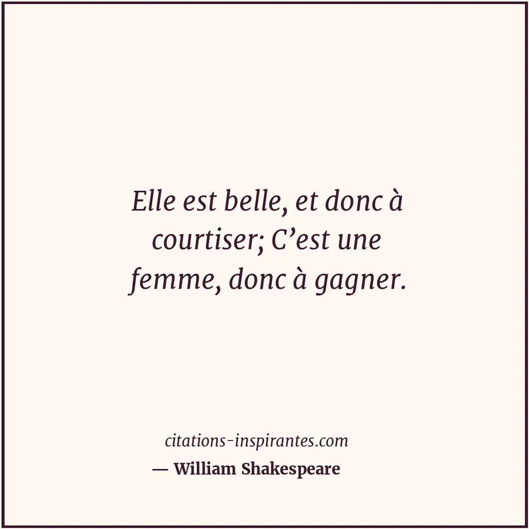 Citation de William Shakespeare