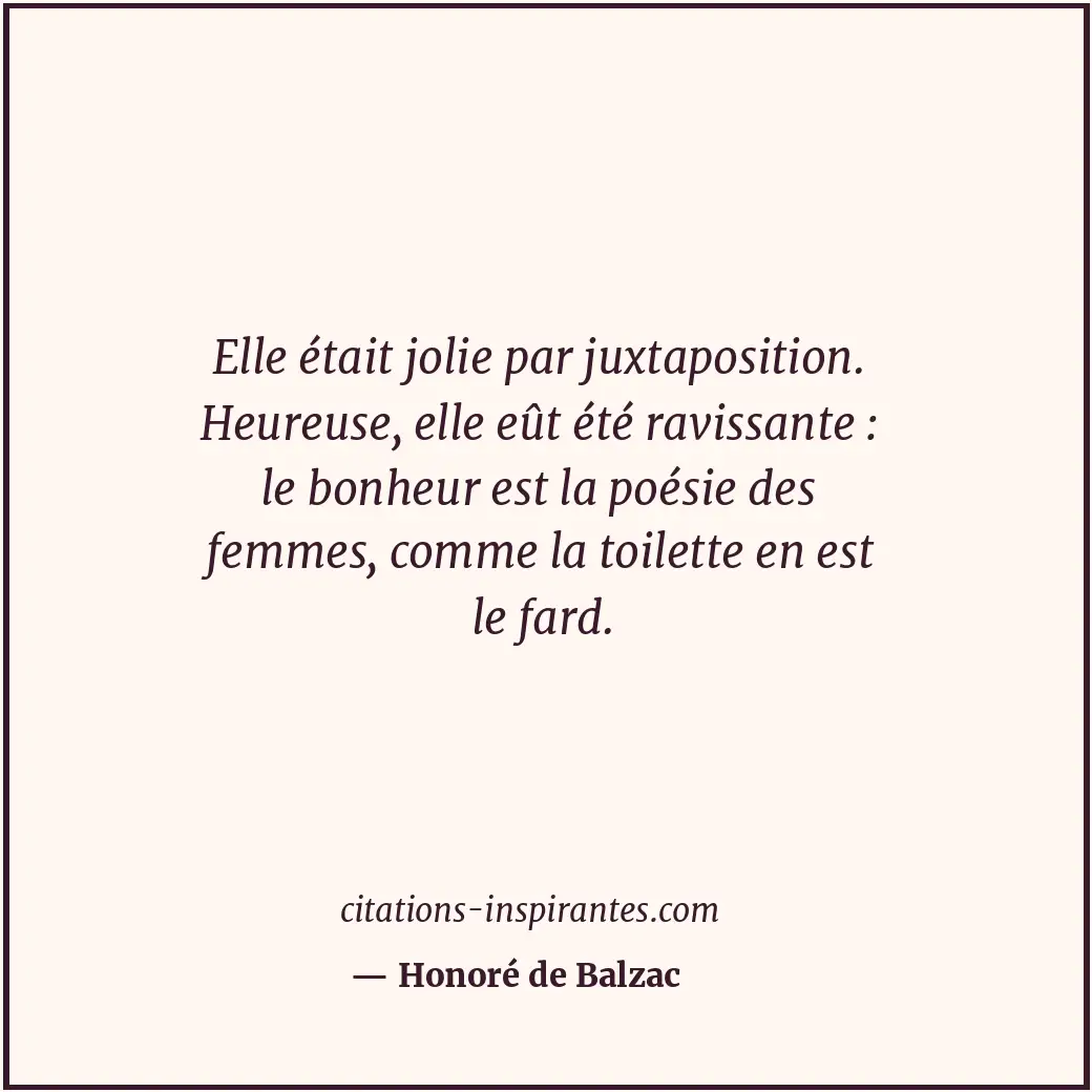 Citation de Honoré de Balzac