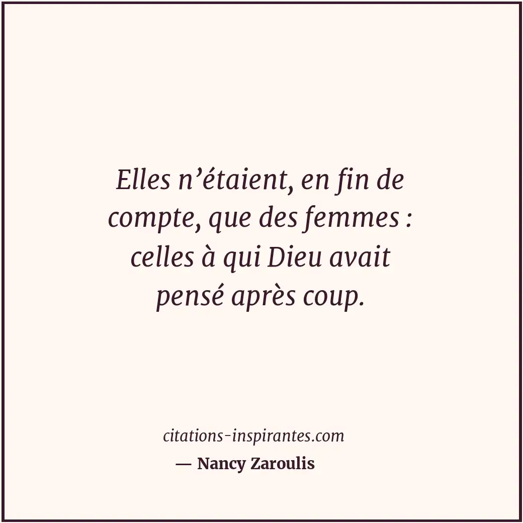 Citation de Nancy Zaroulis
