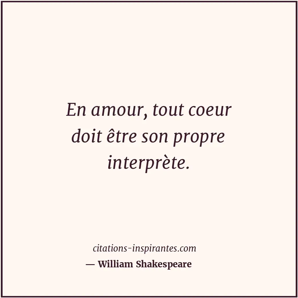 Citation de William Shakespeare