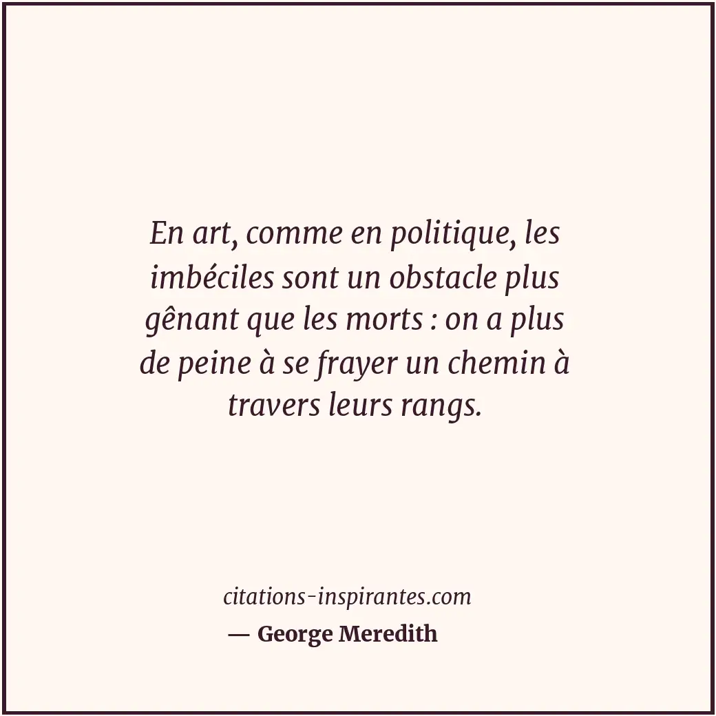 Citation de George Meredith