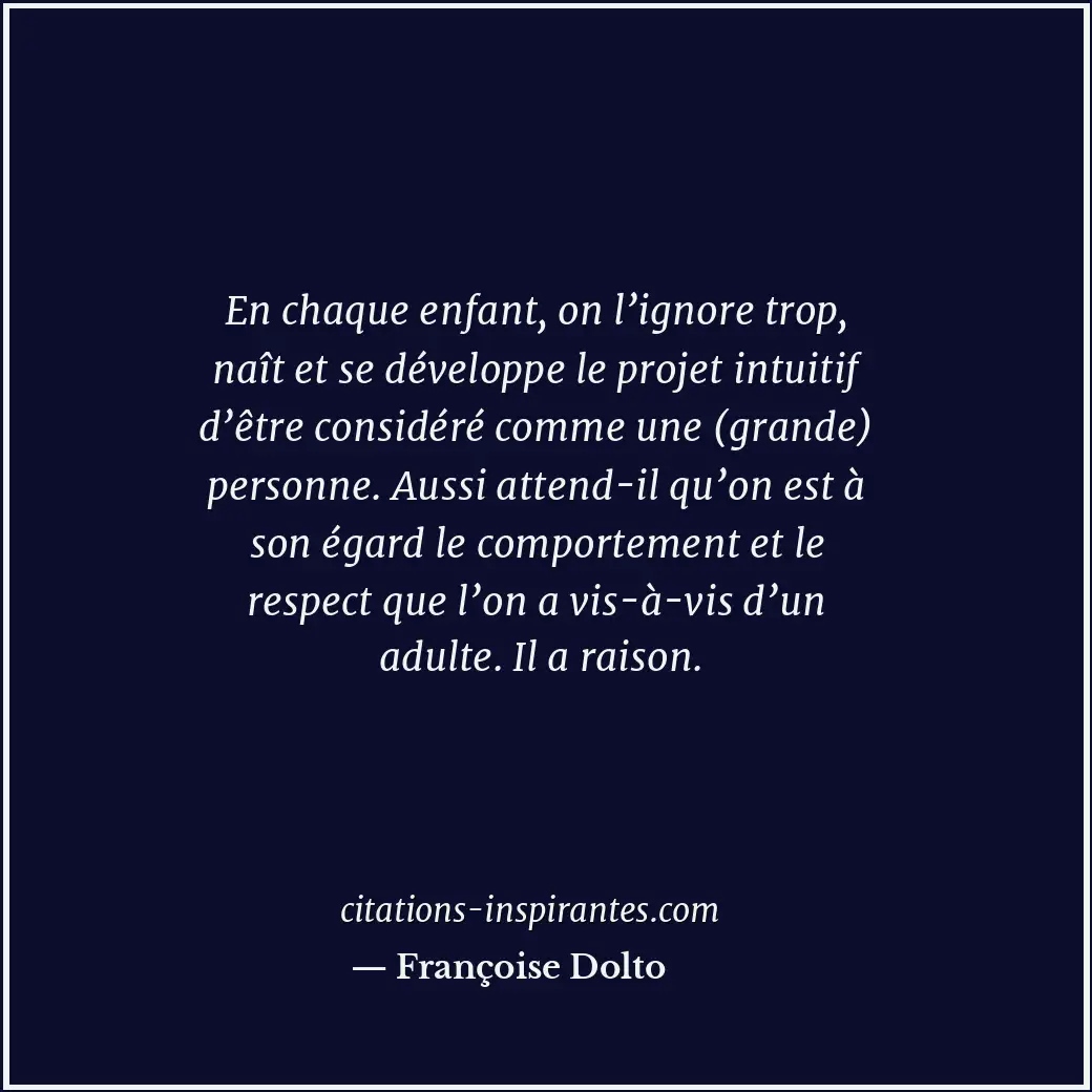Citation de Françoise Dolto