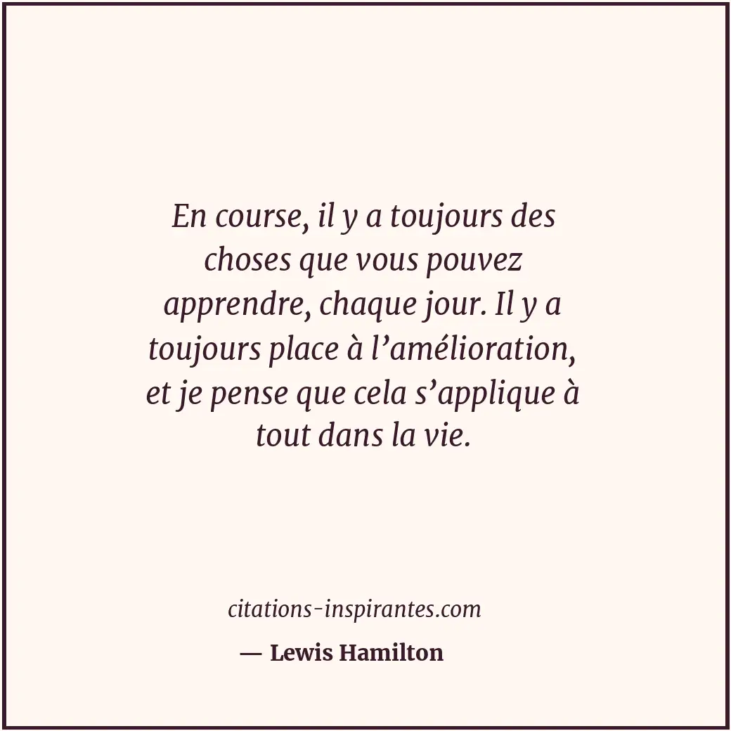 Citation de Lewis Hamilton