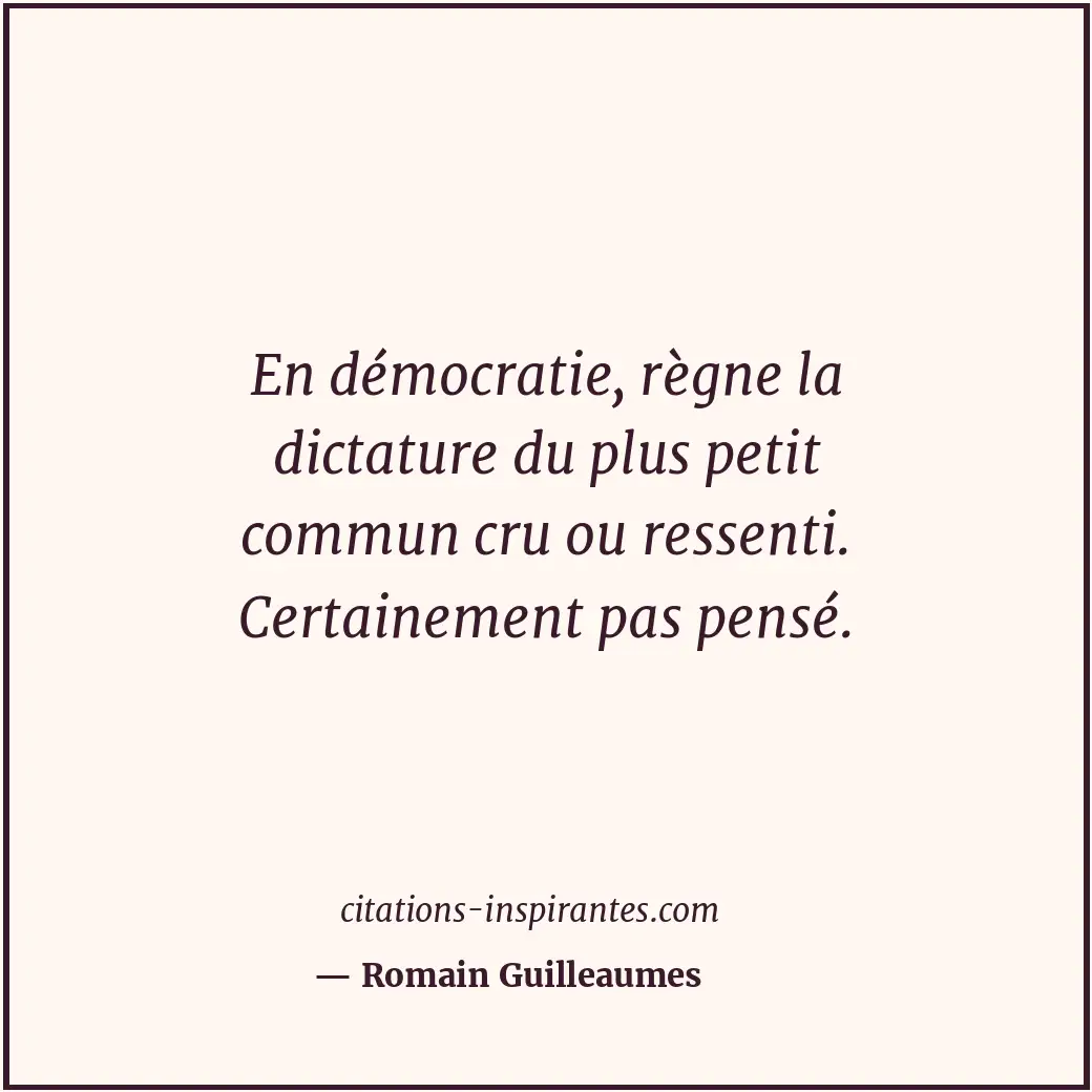 Citation de Romain Guilleaumes