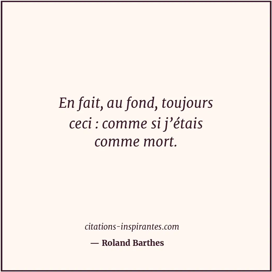 Citation de Roland Barthes