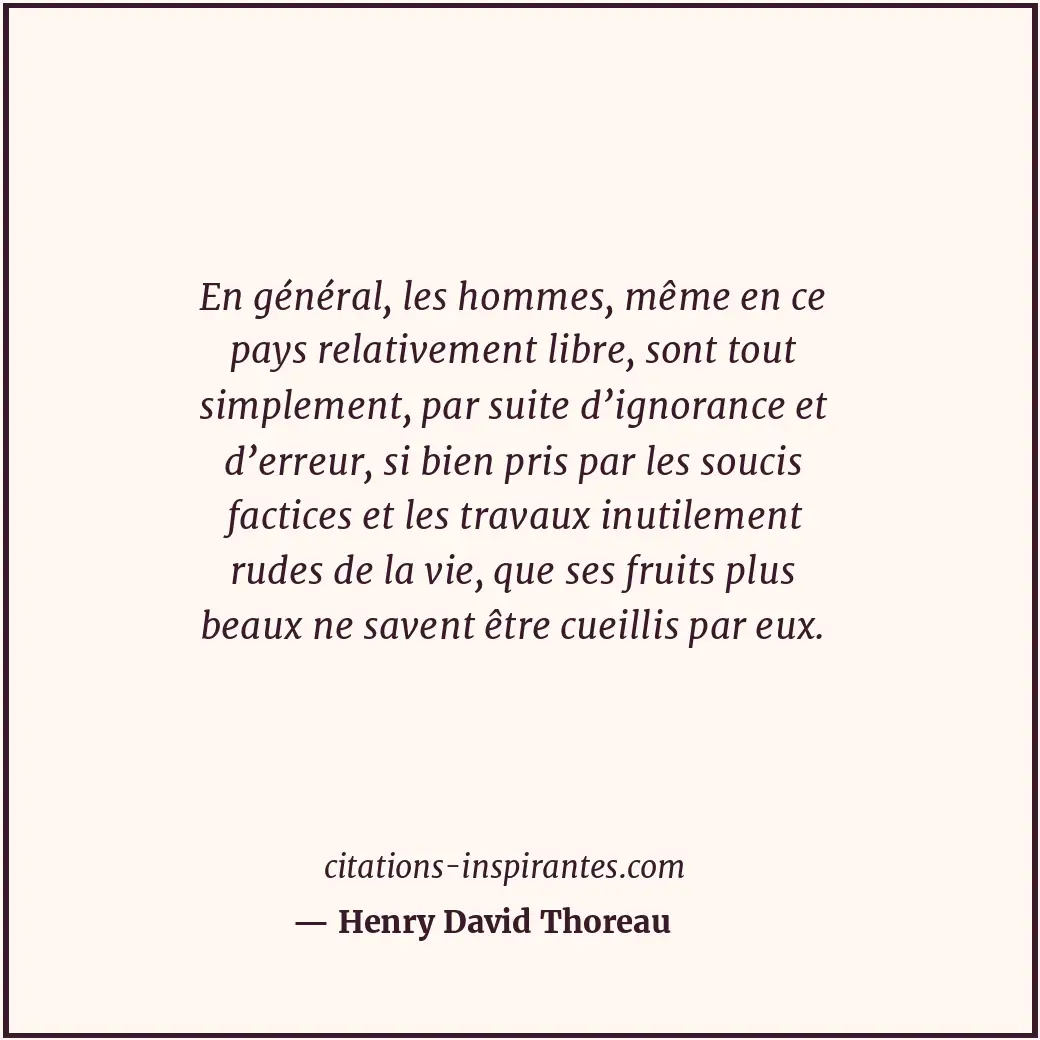 Citation de Henry David Thoreau