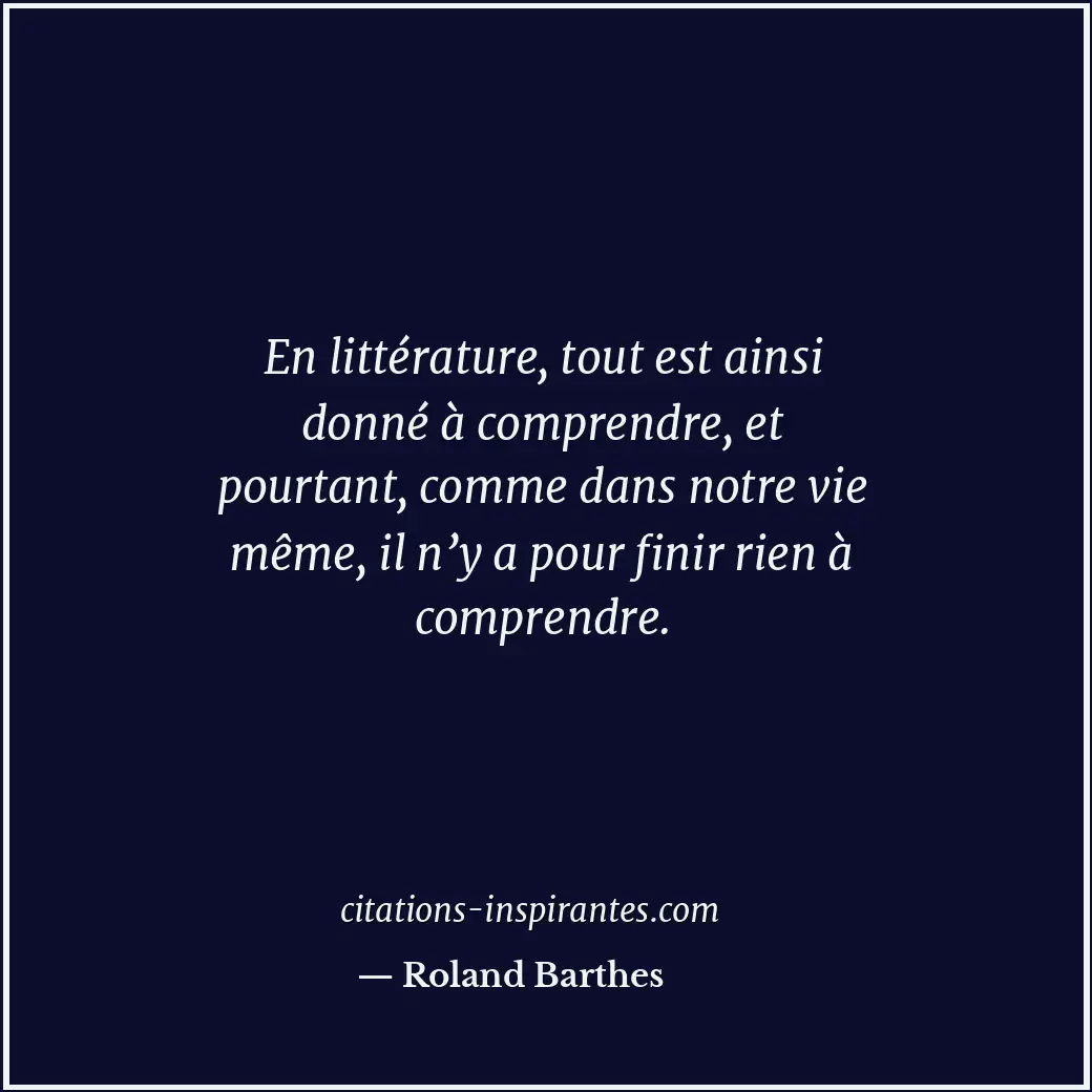 Citation de Roland Barthes