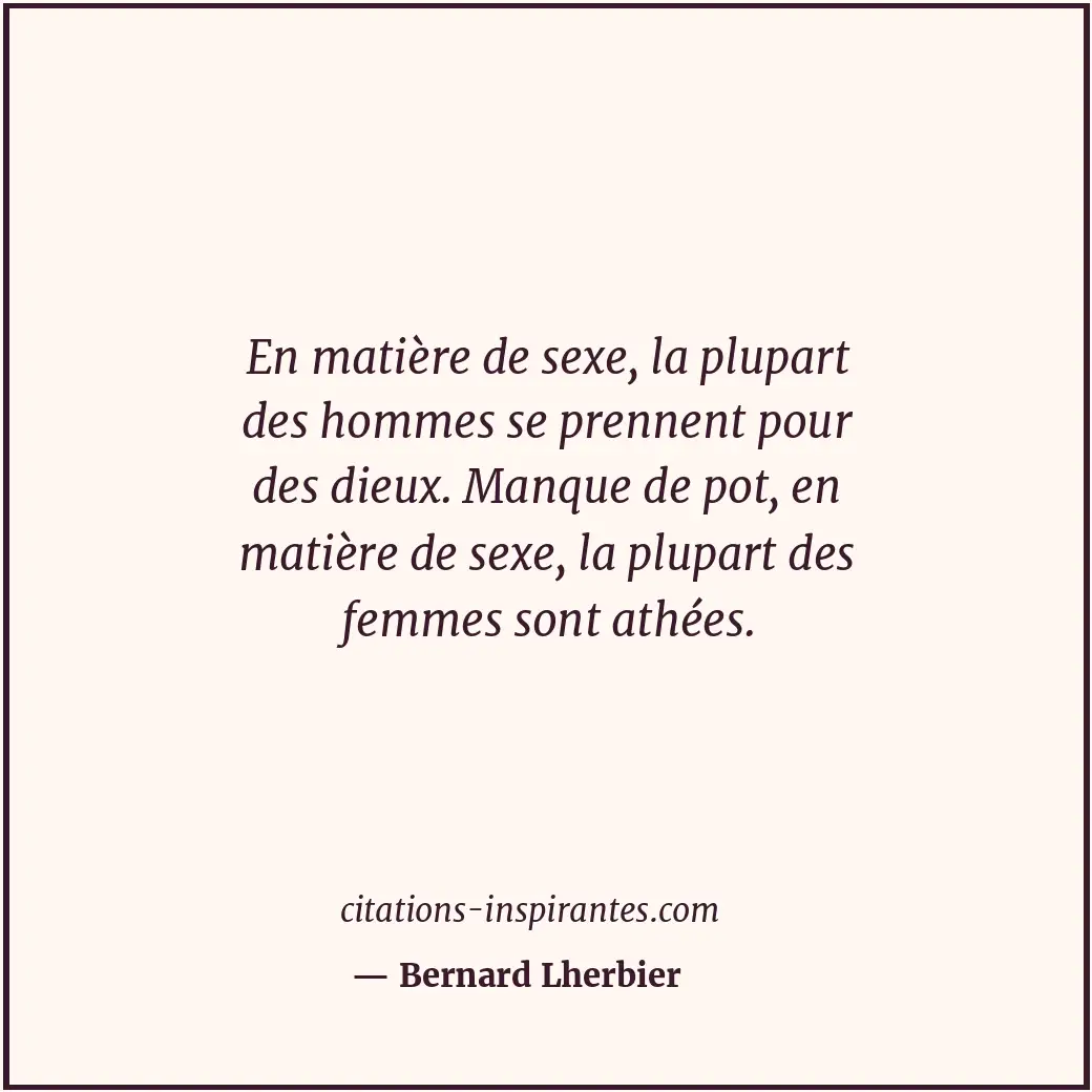 Citation de Bernard Lherbier