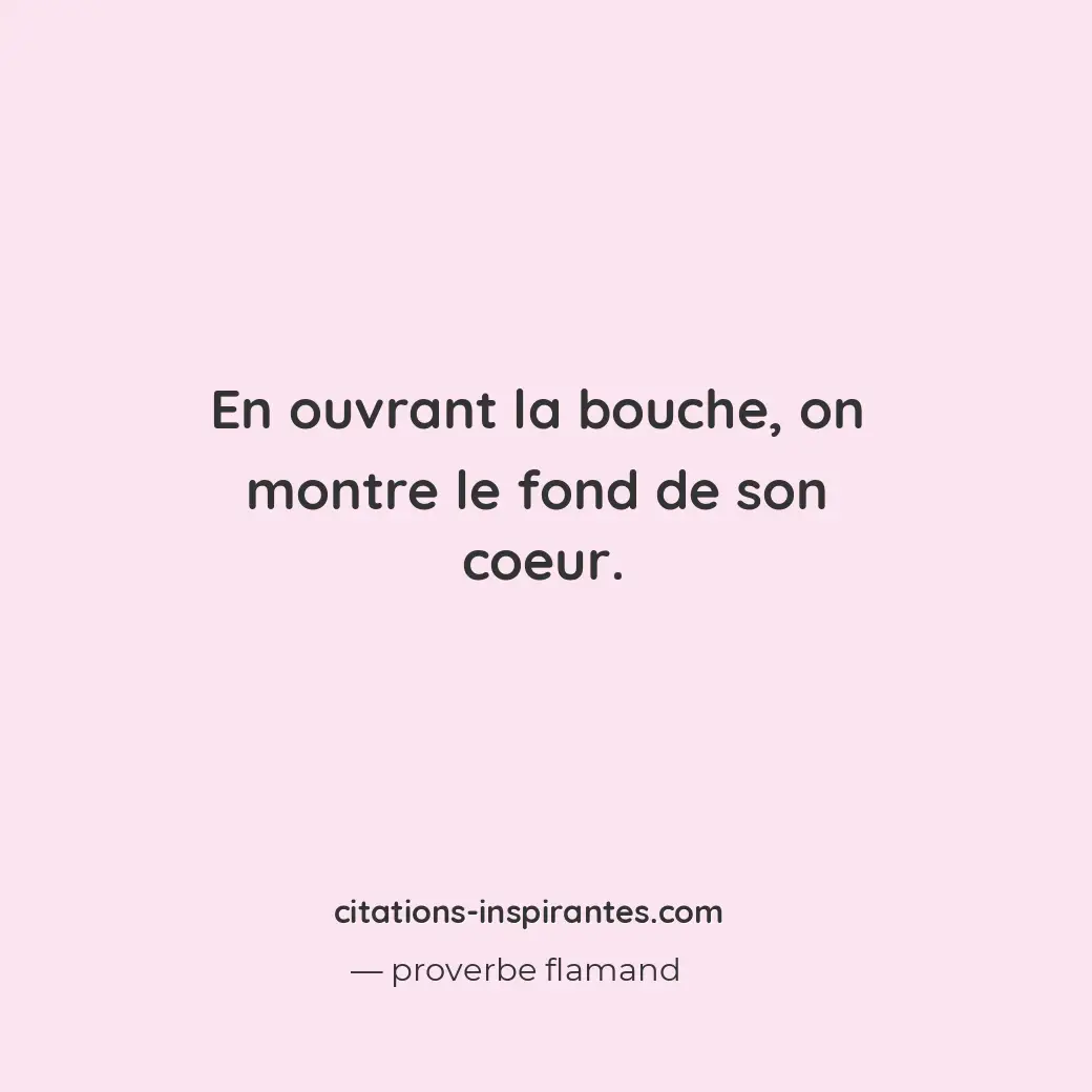 Citation de proverbe flamand