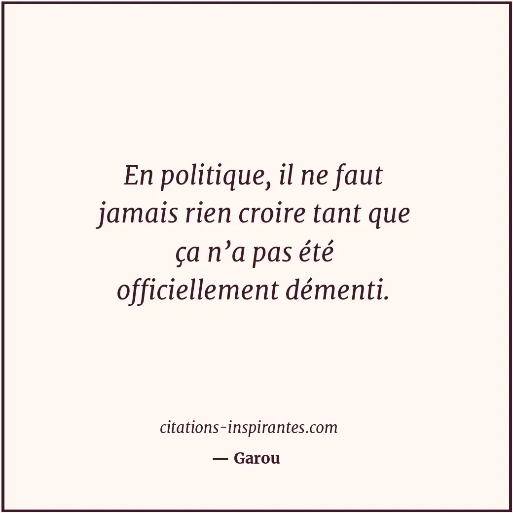 Citation de Garou