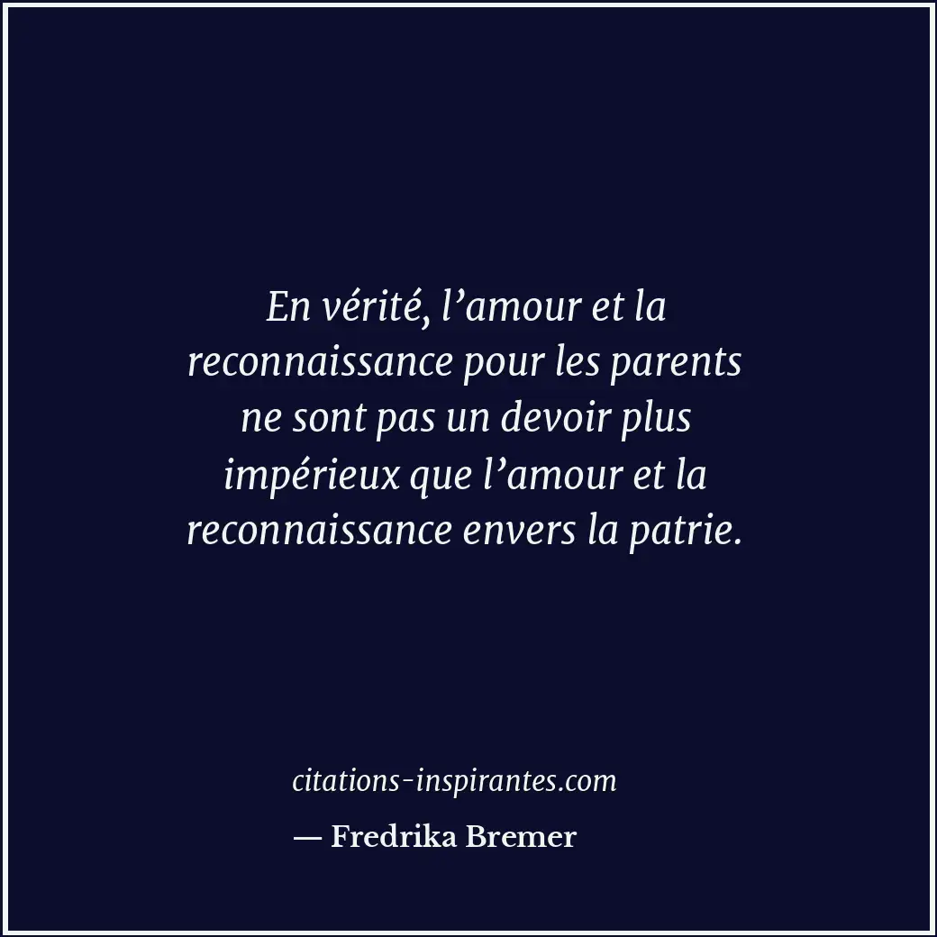 Citation de Fredrika Bremer