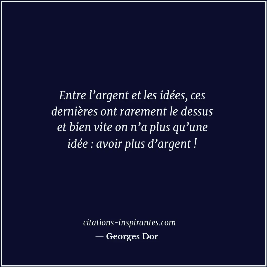 Citation de Georges Dor