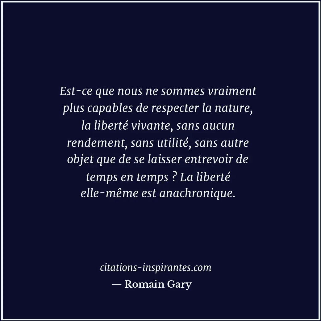Citation de Romain Gary