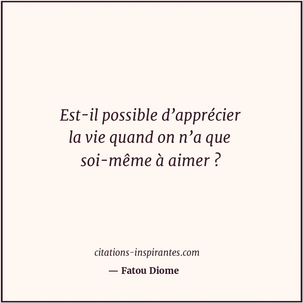 Citation de Fatou Diome